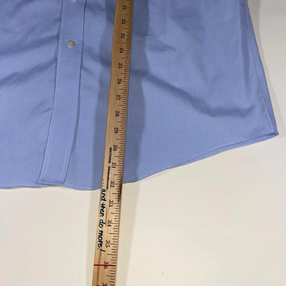 Brooks Brothers Regent Non-Iron Supima Cotton Shirt Blue Check 16.5 35 DD207